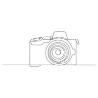 camera single doorlopend lijn tekening. doorlopend lijn trek ontwerp grafisch vector illustratie