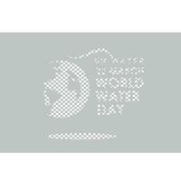 wereld water dag. water dag creatief ontwerp voor sociaal media post vector