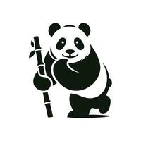 vector icoon illustratie minimalistische silhouet van een panda logo