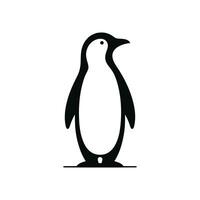 silhouet van een gemakkelijk pinguïn logo icoon vector illustratie