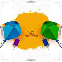 gelukkig makar sankranti Indisch festival mooi kaart ontwerp vector