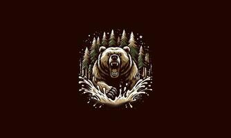 beer aanval Aan Woud vector artwork ontwerp