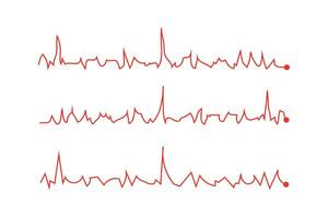 ecg hart ritme lijn symbool, hart ritme pulse ziekenhuis teken. vector