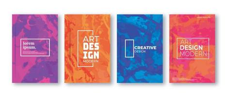 artistieke covers ontwerp. creatieve marmeren kleuren achtergrond vector
