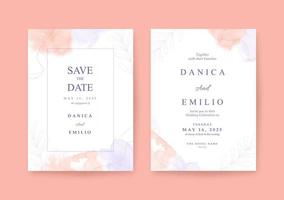 minimalistische en mooie sjabloon voor huwelijksuitnodigingen vector