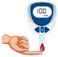 Medische bloedglucosemeting vector