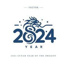 Chinese nieuw jaar van de draak 2024 vector