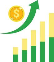 bedrijf diagram stijgende lijn vector