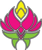 icoon lotus bloem vector