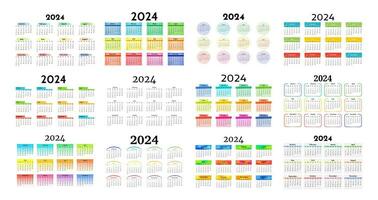 kalender voor 2024 geïsoleerd Aan een wit achtergrond vector