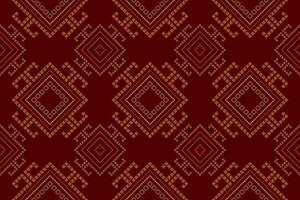 rood traditioneel etnisch patroon paisley bloem ikat achtergrond abstract aztec Afrikaanse Indonesisch Indisch naadloos patroon voor kleding stof afdrukken kleding jurk tapijt gordijnen en sarong vector