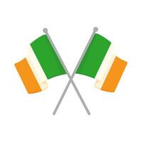vlaggedoek vlag van Ierland elementen voor st. Patrick dag decoraties vector