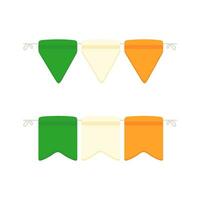 vlaggedoek vlag van Ierland elementen voor st. Patrick dag decoraties vector