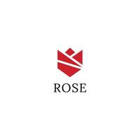 roze roos bloem logo icoon vector