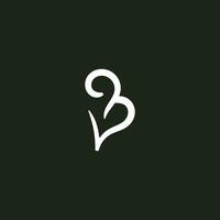 brief b logo modern stijl vector sjabloon, achtergrond zwart