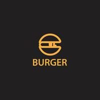 gemakkelijk lijn stijl hamburger logo vector