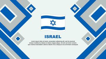Israël vlag abstract achtergrond ontwerp sjabloon. Israël onafhankelijkheid dag banier behang vector illustratie. Israël tekenfilm