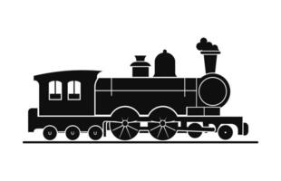 een locomotief trein silhouet vector vrij