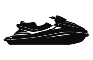 een Jet ski zwart silhouet vector vrij