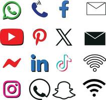social media iconen vector
