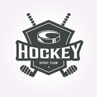 hockey stok logo icoon ontwerp insigne, hockey sport team illustratie vector sjabloon