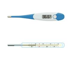 medisch thermometer geïsoleerd Aan wit, vector