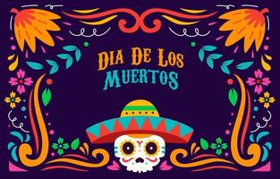 dia de los muertos achtergrond vector