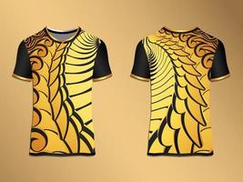 abstracte t-shirt swirl gradiënt decoratieve gouden achtergrond vector