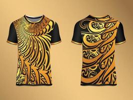 abstracte t-shirt swirl gradiënt decoratieve gouden achtergrond vector