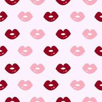 naadloos patroon met lippen Aan roze achtergrond vector