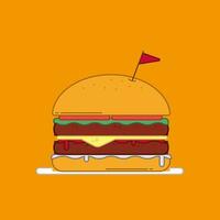 Amerikaans hamburger vector illustratie