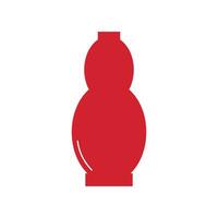 keramisch vaas icoon. vlak kleur ontwerp. vector illustratie. roze drinken fles, ontwerp voor meisjes