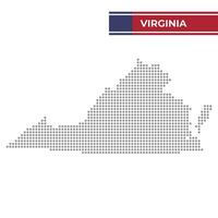 stippel kaart van Virginia staat vector