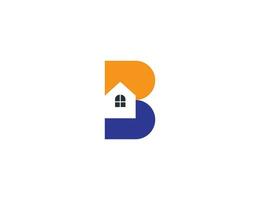eerste brief b huis logo concept symbool teken icoon element ontwerp. makelaar, huis, hypotheek, echt landgoed logo. vector illustratie sjabloon