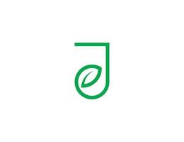 eerste brief j blad logo concept icoon teken symbool element ontwerp. kruiden, biologisch, natuurlijk producten, Gezondheid zorg, spa logo. vector illustratie sjabloon