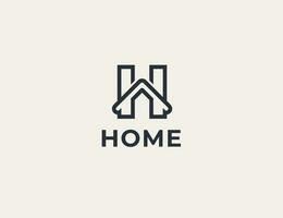 eerste brief h huis echt landgoed logo concept symbool icoon teken element ontwerp. makelaar, hypotheek, huis logo. vector illustratie sjabloon