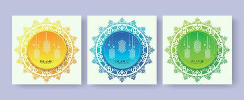 kleurrijk Ramadan kareem kaart sjabloon vector