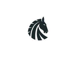 paard hoofd logo vector icoon illustratie, logo sjabloon