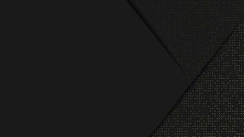 abstract zwart meetkundig achtergrond ontwerp. modern donker banier grafisch met schitteren dots overlappen. vector illustratie