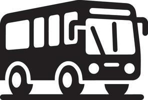een bus icoon vector silhouet zwart kleur 10
