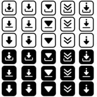 downloaden icoon vector set. uploaden knop illustratie verzameling. laden symbool of logo.