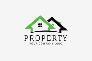 eigendom huis logo vector