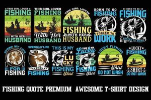 visvangst citaat geweldig t-shirt ontwerp illustrator vector