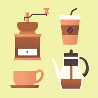 Koffie Clipart Set vector