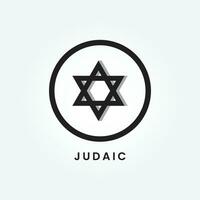 Israël symbool van religie jodendom. hexagram Jeruzalem vector illustratie