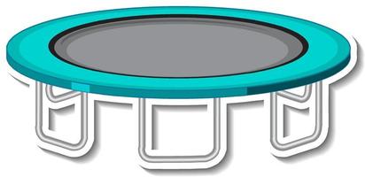 trampoline cartoon sticker op witte achtergrond vector