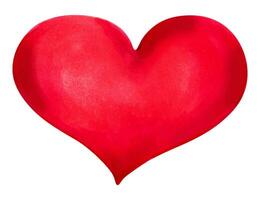 hand- getrokken rood hart, ontwerp element voor Valentijnsdag dag. waterverf en markeerstift illustratie. voor vakantie, kaart, carnaval, verjaardag en kinderen illustratie. mooi hart. liefde vector