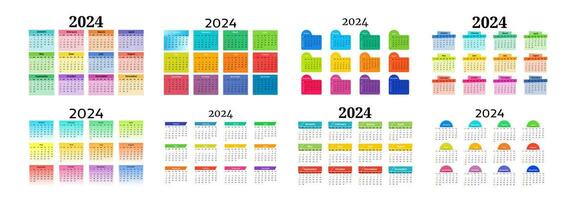 kalender voor 2024 geïsoleerd Aan een wit achtergrond vector