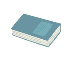een boek in een hand getekend stijl geïsoleerd Aan wit. gemakkelijk vector illustratie voor groet kaarten, banners en decoraties