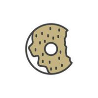 donut icoon. teken voor mobiel concept en web ontwerp. schets vector icoon. symbool, logo illustratie. vector grafiek.